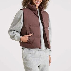 Nuuds Puffer Vest Coffee Brown